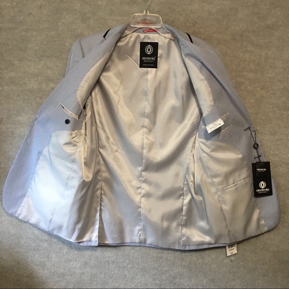 Pin striped sport coat jacket Akademiks blue & white 38R Cotton blend NWT - Picture 3 of 9
